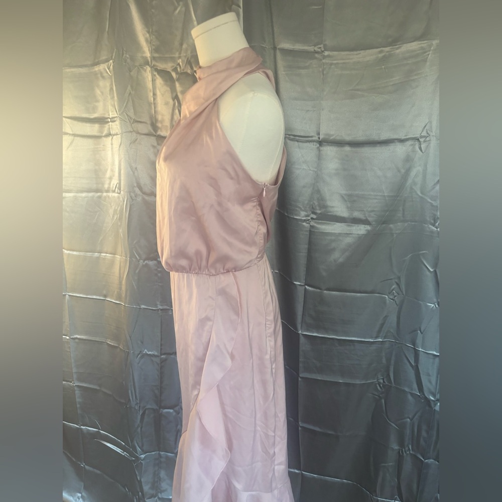 Elegant Pink One-Shoulder Dress - Picture 5 of 8